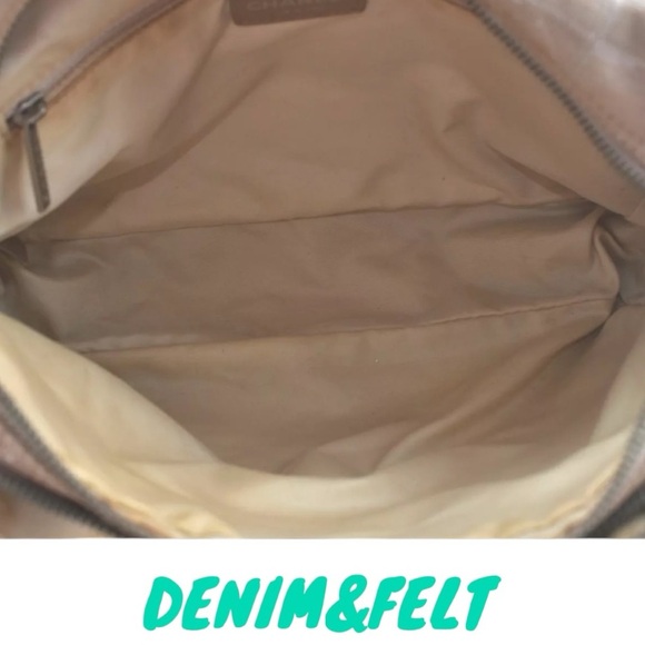 CHANEL Nylon/Leather New Travel Line 2Way Shoulder/Hand Bag/Tote | Beige 🖤 - Picture 13 of 16